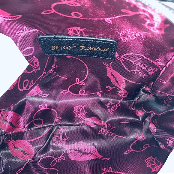 Betsey Johnson Stripe Mini Satchel/Crossbody - Picture 4 of 5